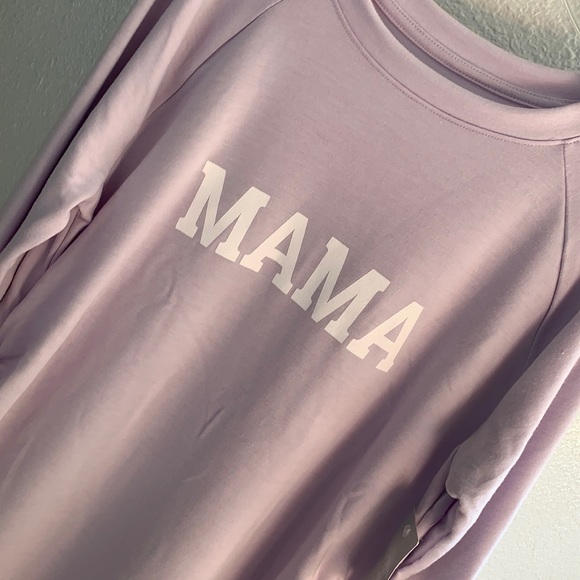 Mama to be Tunic Sweatshirt long sleeve 💜🤍 - Picture 1 of 3